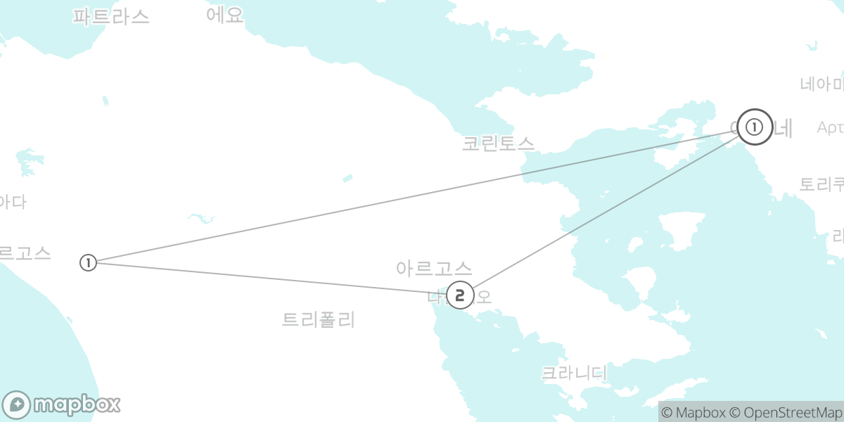 신화 속으로! 펠로폰네소스 고대 유적 탐방 루트 지도