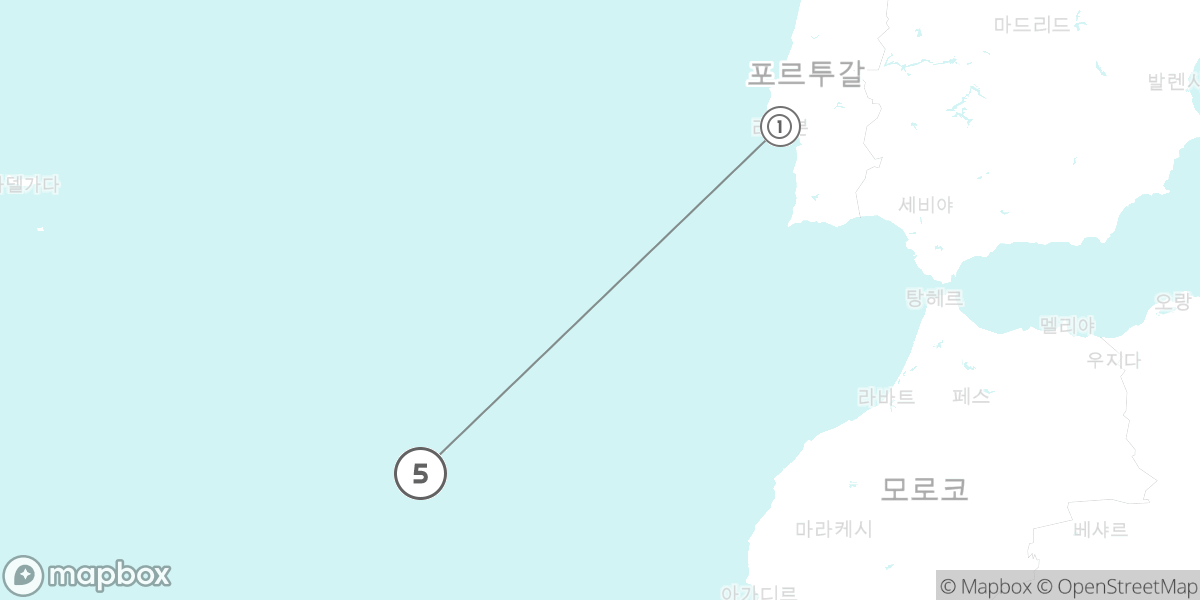 대서양의 진주, 마데이라 완전 정복 8일 루트 지도