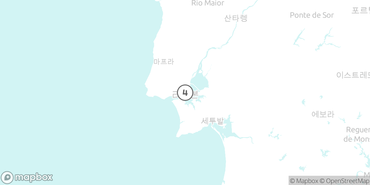 5일 리스본 집중, 신트라/카스카이스 근교 루트 지도