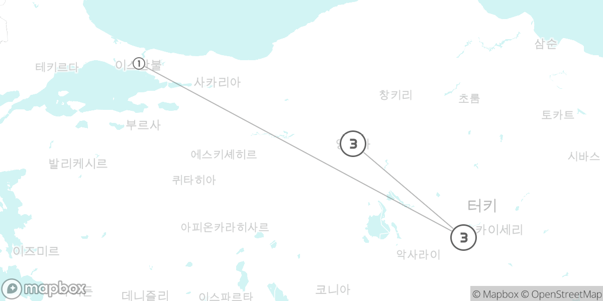 히타이트 유적 탐방, 앙카라 & 카파도키아 역사 여행 루트 지도