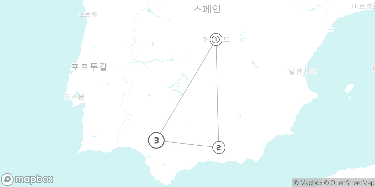 정열의 안달루시아 핵심 3도시 완전 정복 루트 지도