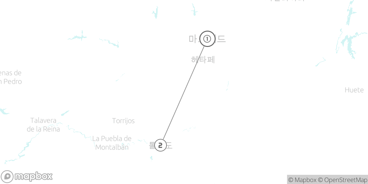 돈키호테의 발자취를 따라서, 라만차 기사 로드 루트 지도