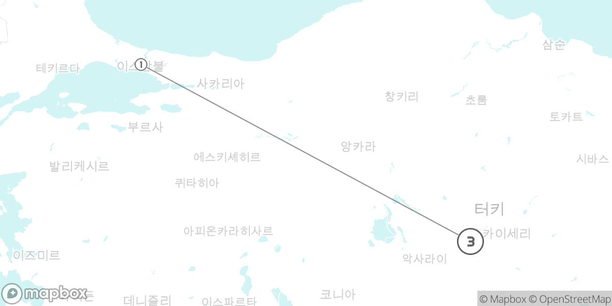 단기 여행자를 위한 카파도키아 집중 코스 루트 지도