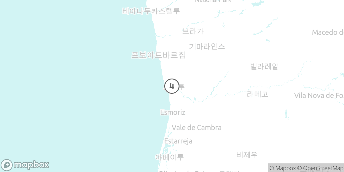 5일 포르투 집중, 브라가/도루 밸리 루트 지도