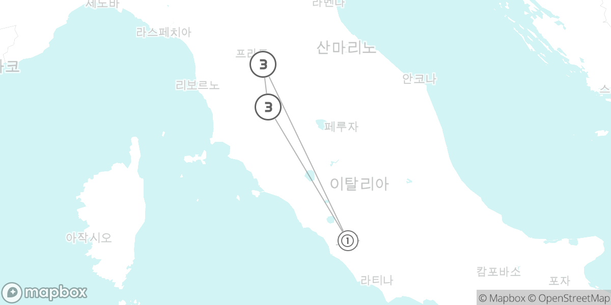 토스카나 완벽 일주, 와이너리와 중세 소도시 낭만 여행 루트 지도