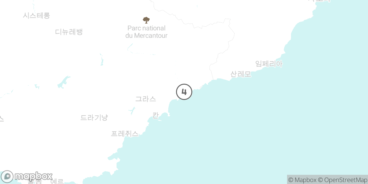 니스, 지중해의 푸른 휴식 루트 지도