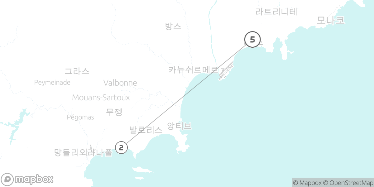 코트다쥐르 핵심 정복! 니스와 칸 힐링 여행 루트 지도