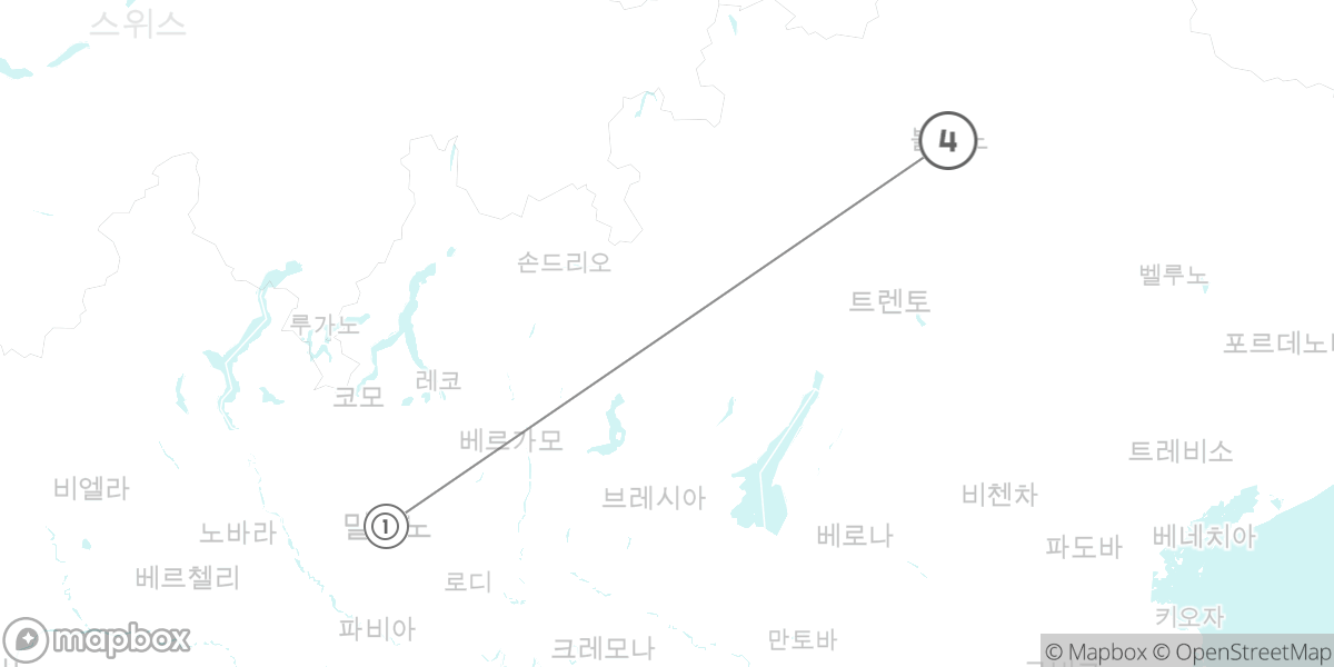 알프스의 보석, 돌로미티 대자연 힐링 루트 루트 지도