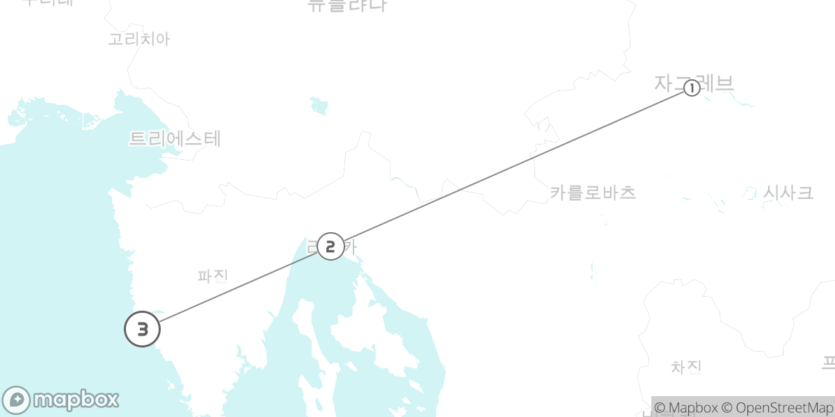 이스트리아 & 크바르네르만 핵심 일주 7일 루트 지도