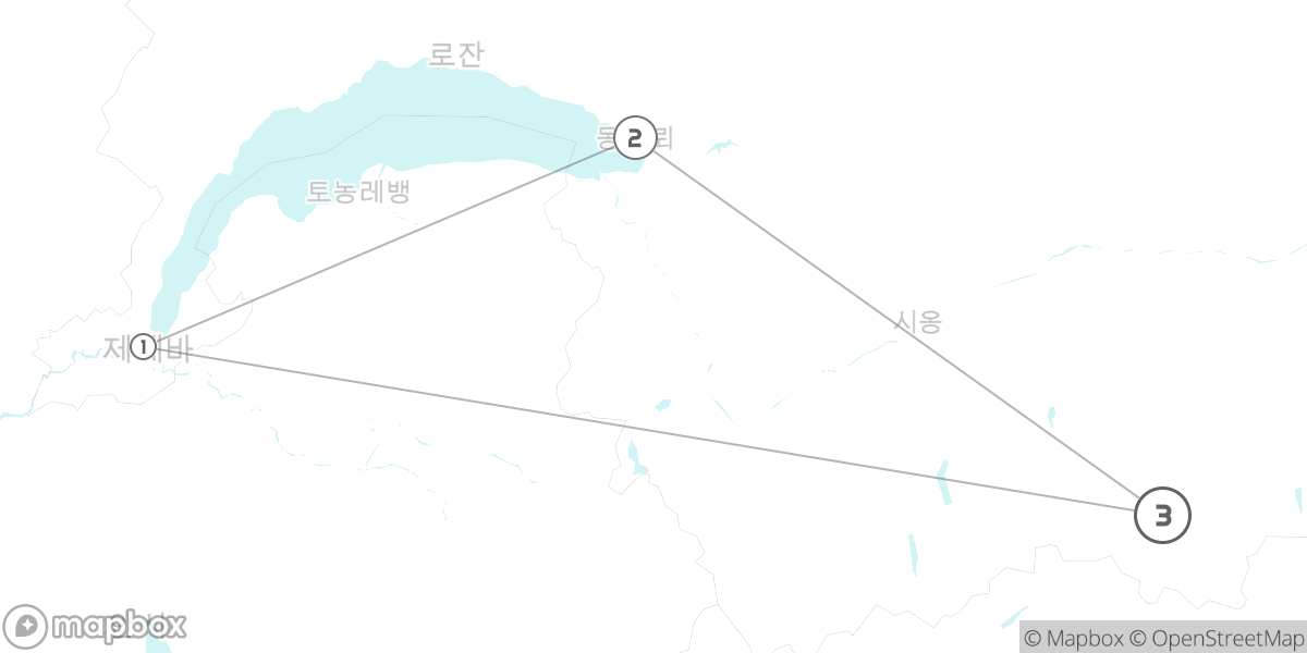 레만 호수의 낭만과 마터호른의 장엄함 루트 지도