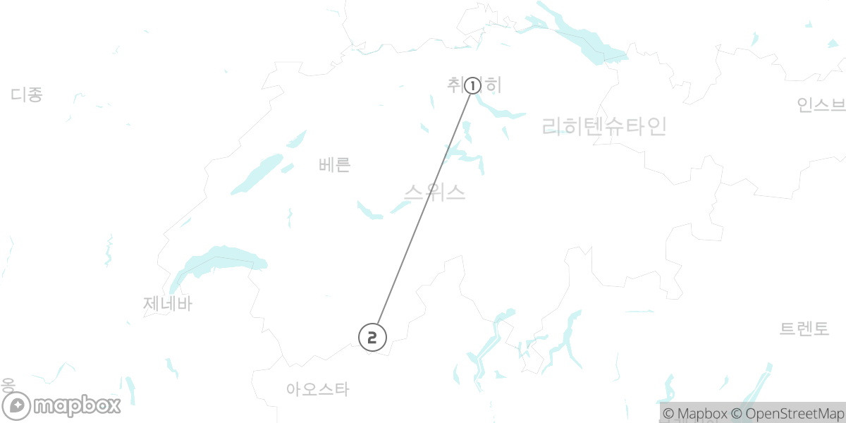 5일 핵심, 마테호른 집중 코스 루트 지도