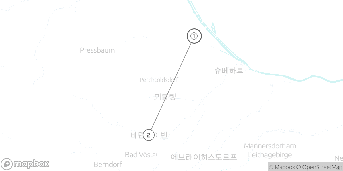 황실의 휴식: 비엔나 예술과 바덴 온천 힐링 여행 루트 지도