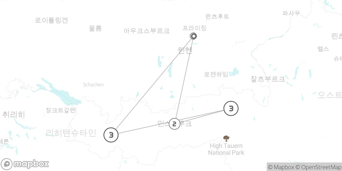 겨울왕국으로의 초대, 티롤 스키 & 크리스마스 마켓 루트 지도