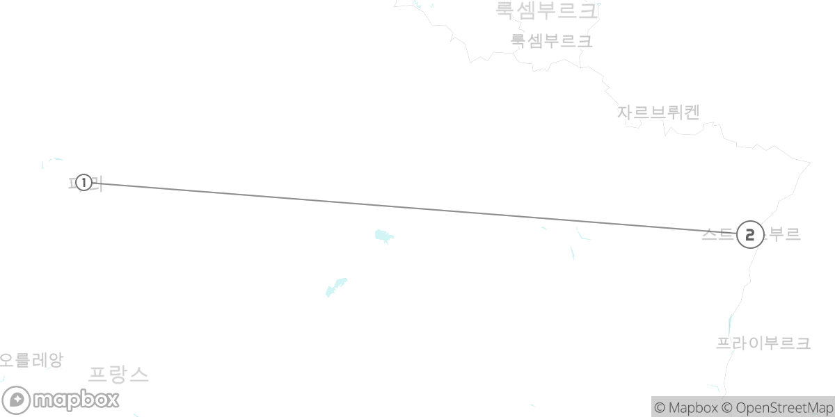 알자스의 동화 속 크리스마스 루트 지도