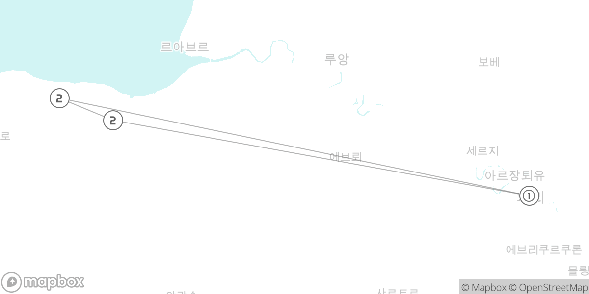 역사의 현장을 따라서, 노르망디 상륙작전 역사 여행 루트 지도