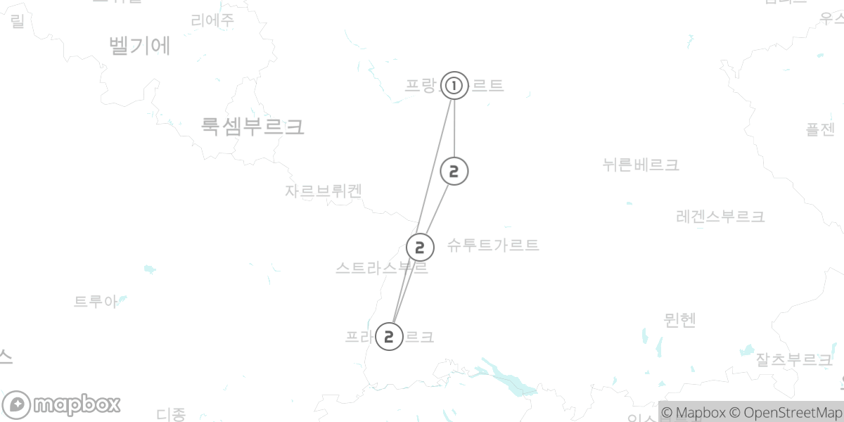 슈바르츠발트 파노라마 로드 (휴양과 자연) 루트 지도