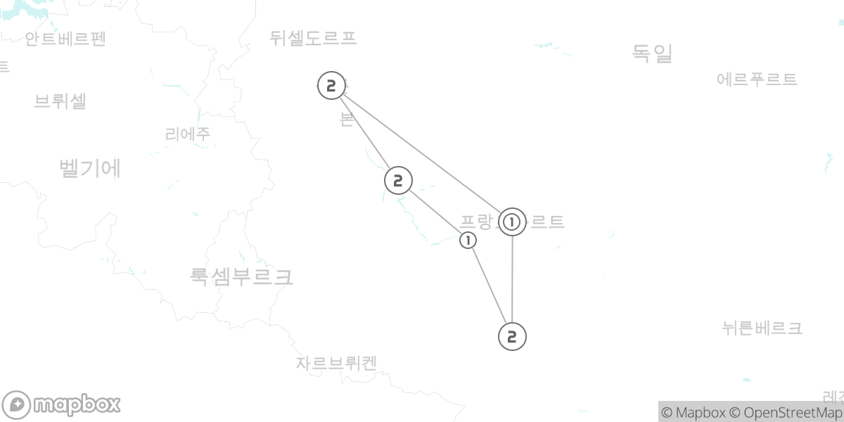 낭만 가도와 라인강의 조화로운 만남 루트 지도