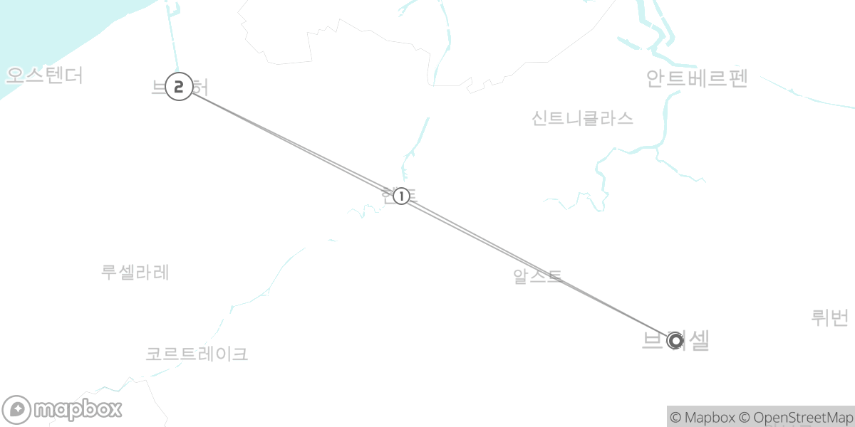 벨기에 3대 도시 핵심 정복 (5일) 루트 지도