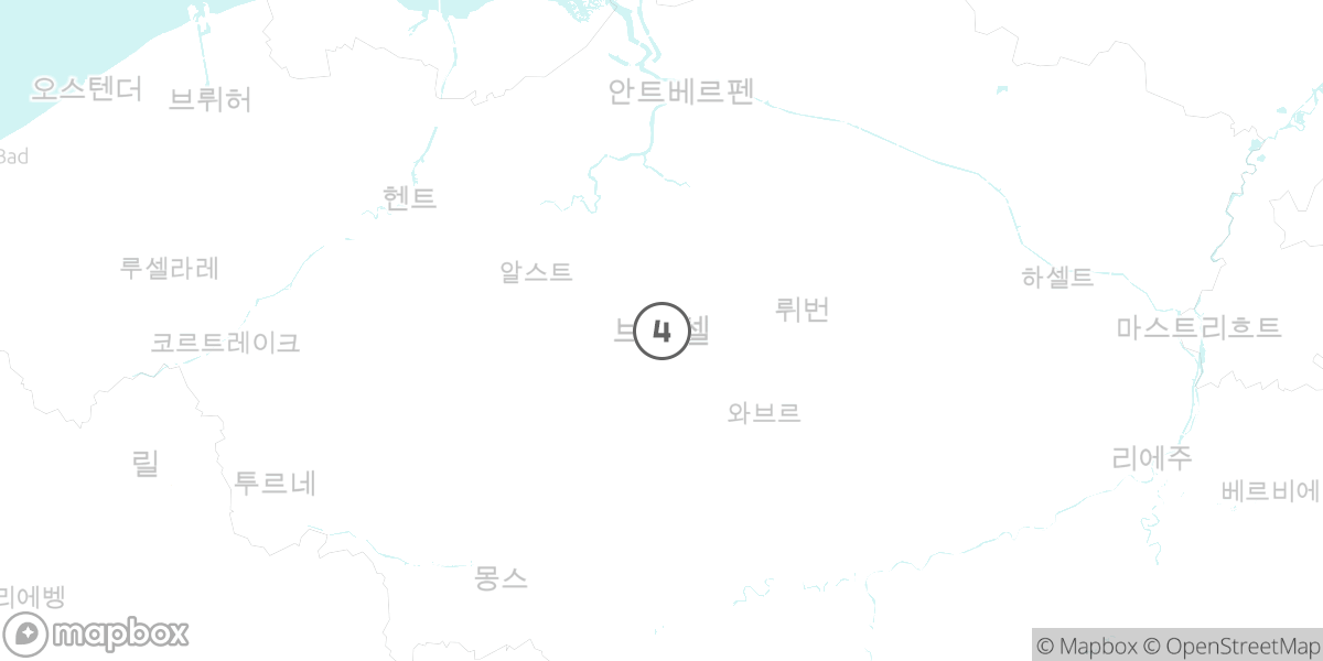 브뤼셀 허브 앤 스포크 (5일) 루트 지도