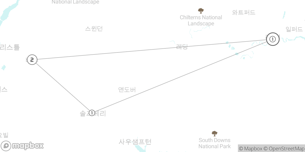 고대 로마부터 중세까지, 잉글랜드 역사 탐방 루트 루트 지도