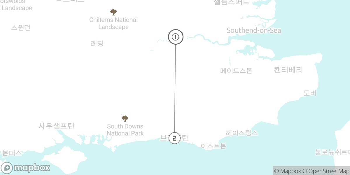 해안 절경과 예술의 도시, 브라이튼 & 세븐 시스터즈 힐링 여행 루트 지도