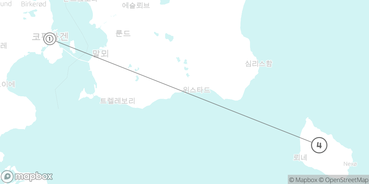 발트해의 진주, 보른홀름 집중 탐구 7일 루트 지도