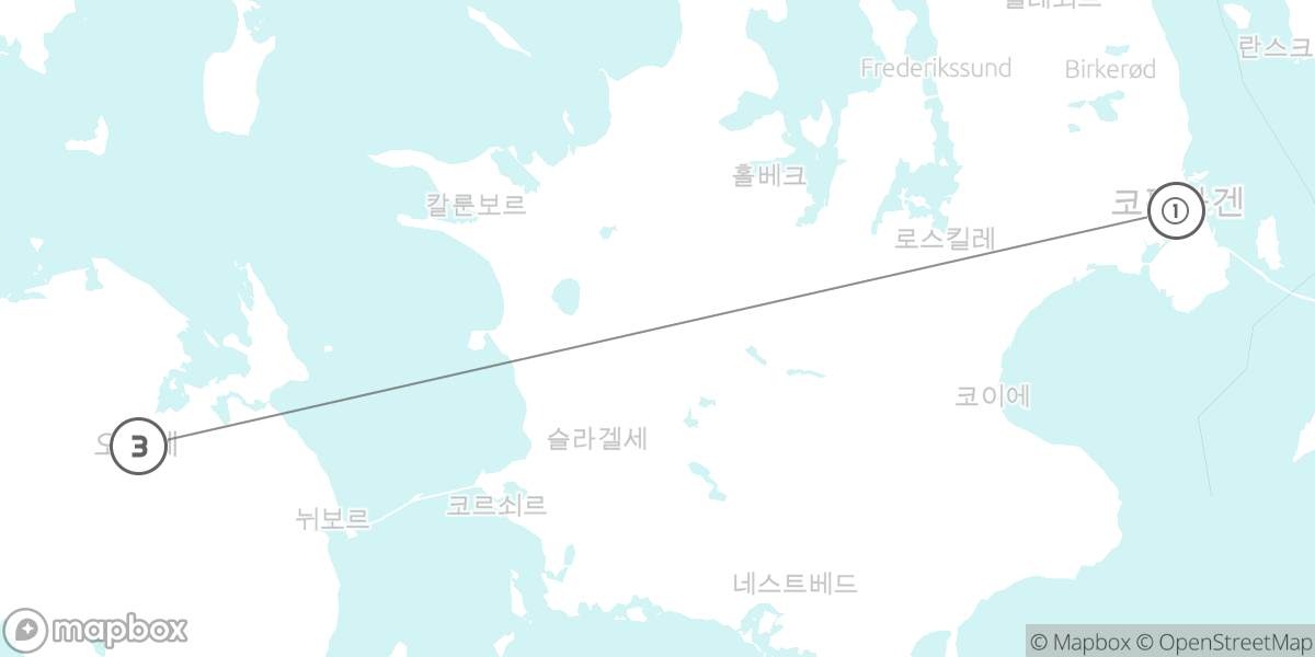 안데르센의 숨결을 따라서, 퓐 섬 동화 여행 루트 지도