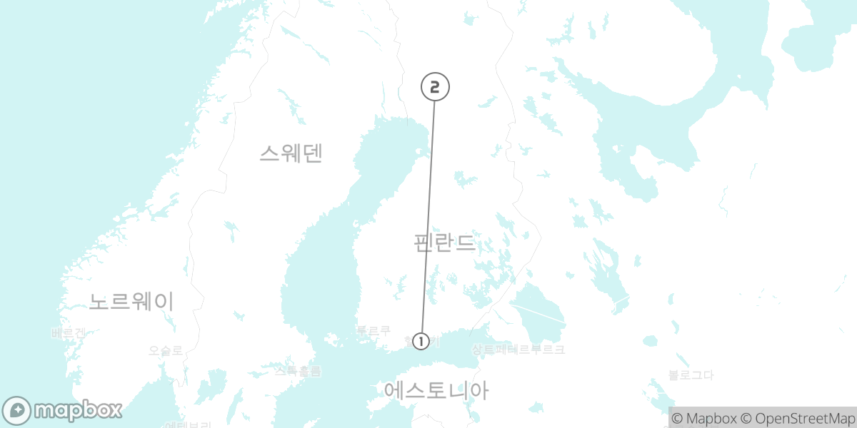 겨울왕국 라플란드 핵심 (5일) 루트 지도